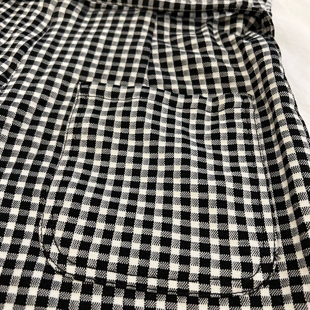 NWT Anthropologie Black & White Gingham Off-Shoulder Romper - Picture 8 of 12